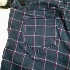 本日まで掲載！10月末処分予定。さらにお値下げ中！中古品 中もこもこチェック柄ズボンの画像
