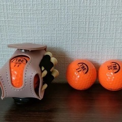 ゴルフボール　ポーチ　ケース入れ　1個 ピンクの画像