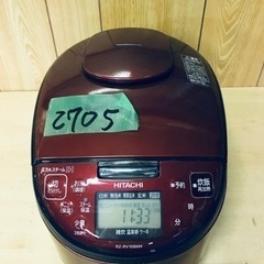 ④2705番 日立✨ジャー炊飯器✨RZ-RV10BKM‼️