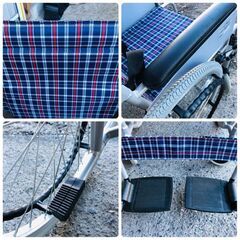 アルミ製車いす 背折れタイプ KYR19-4058 自走・介助兼用の画像