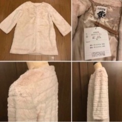 新品‼︎フェイクファーふわふわ手触りノーカラーコート