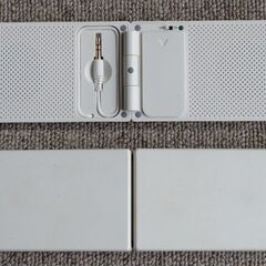 ■無印良品 ポータブル モバイル スピーカー ホワイト■動作良好