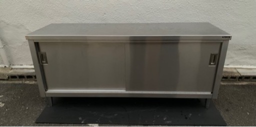 マルゼン 業務用 大型 台下キャビネット 1800×600×800 収納庫 戸棚 置き棚 厨房機材 収納棚 食器棚 店舗用品 作業台 調理台 引き戸収納