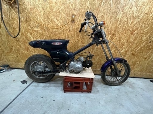 カブフレーム＆カブエンジン＆JAZZ50フロントフォーク　中古　カスタム　バイク