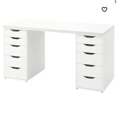 IKEA デスク 引き出しユニット チェア付