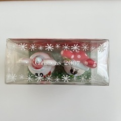 ディズニー 2007年 雪だるまミッキー&ミニー置物の画像