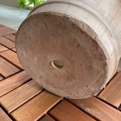 陶器鉢　おしゃれなテラコッタ　木目調の画像