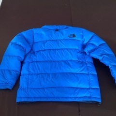 おしゃれ！ノースフェイス　ダウン　140cm ブルーの画像