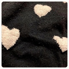 ꒰FOREVER21꒱ハート ニット 黒 セーター  トップス LサイズOKの画像