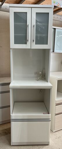 NITORI/ニトリ  食器棚 キッチンボード ハイタイプ WH KRISNA 60RB-WH【ユーズドユーズ名古屋天白店】J2150
