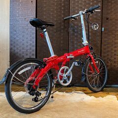 ■DAHON VYBE07 ダホン バイブ07 レッド 7速 20インチ アルミフレーム タイヤバリ山! 折畳み自転車 自転車 札幌発★の画像