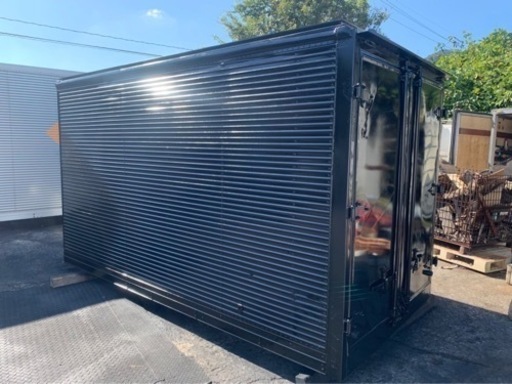 No.666 アルミバン 2ｔ 車 アルミ 箱 バイク 倉庫 トラック コンテナ 米 保管庫 物置 DIY