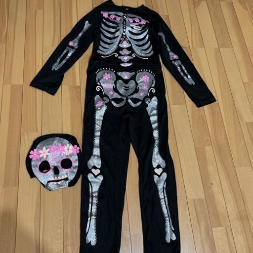ハロウィン　女の子　ドクロ　コスチューム
