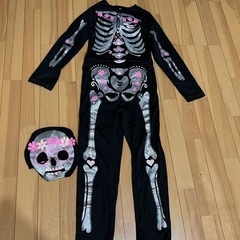 ハロウィン　女の子　ドクロ　コスチューム