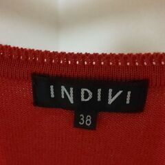 🌱元の価格は下げません問合せあった場合のみ特価→💴200👩INDIVI👚(5分袖くらい)【Mサイズ/美品】🌟現物確認してからの購入OKの画像