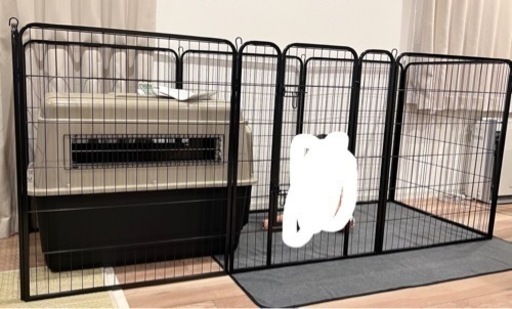 中型、大型犬用ペットフェンスとキャリーとコーナートイレ