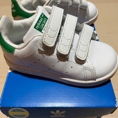 【美品】adidas /アディダス キッズシューズ「スタンスミス」　14cm 正規箱有の画像