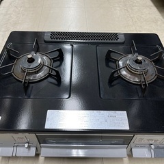 J1703  NORITZ ノーリツ 都市ガス用 ガステーブル ガスコンロ NW61QVR ホーロートップ 水なし両面焼グリル 都市ガス12A・13A用 右強火 2020年製 クリーニング済の画像