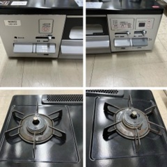 J1703  NORITZ ノーリツ 都市ガス用 ガステーブル ガスコンロ NW61QVR ホーロートップ 水なし両面焼グリル 都市ガス12A・13A用 右強火 2020年製 クリーニング済の画像