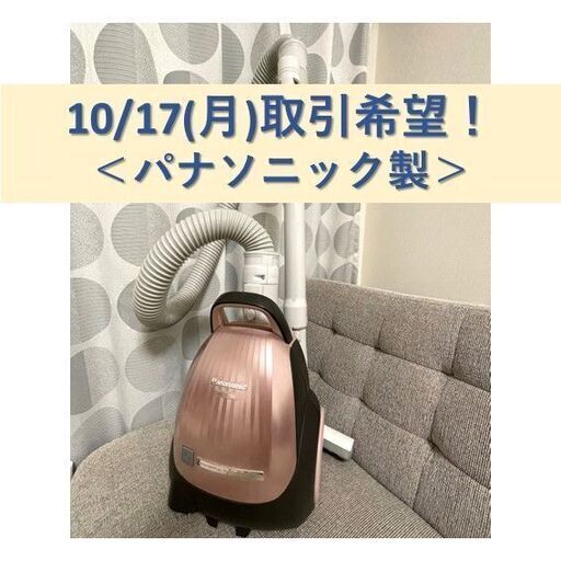 【10/17引き取り限定】Panasonic 電気掃除機 MC-PK19A