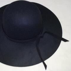 ★交渉不可★複数割★【新品】フェルトの帽子(57～58cm、ブラック)の画像