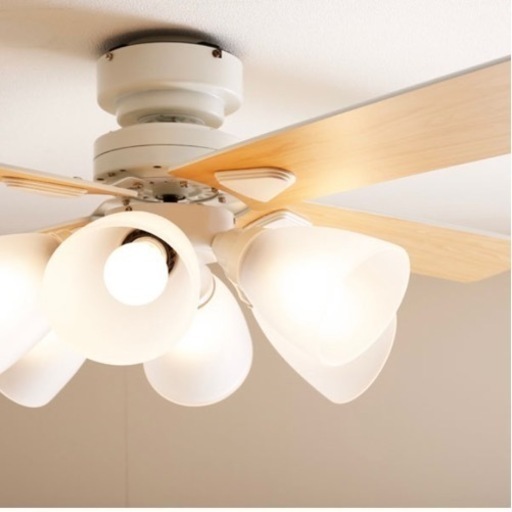 【新品未使用】LOWYA シーリングファンライト 6灯