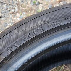 ■kj44■215/45R18  2021年製 ヨコハマタイヤ 日本製 タイヤ 2本セット kj44の画像