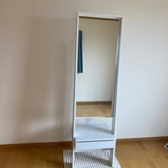 LOWYA 姿見 ドレッサー ハンガーラック 引出し収納付き