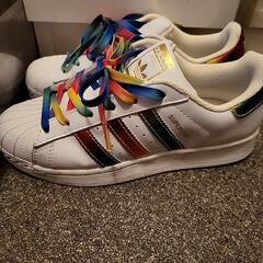 adidas　original　スーパースター　レインボー　スニーカー　23.5の画像