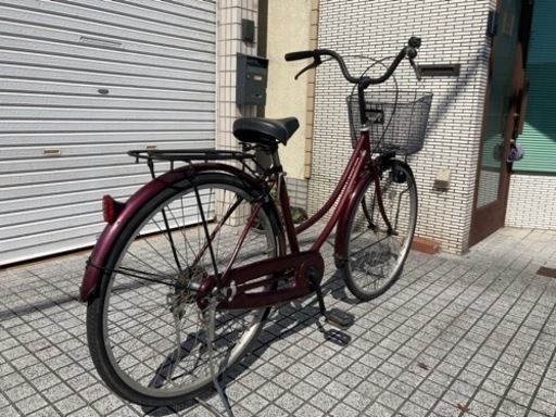 【26インチ自転車】変速なし　前カゴ、鍵新品❗️スペアキーあり　若林自転車　唐崎店　SALE中❗️