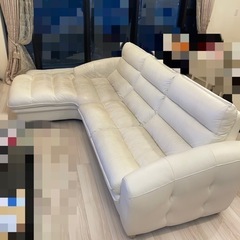 本革 高級イタリアンレザー Blue Label 3P カウチソファ