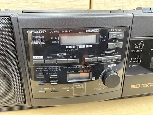希少 SHARP CDラジカセ QT-45CD-BK コンパクトディスク　ステレオカセット シャープ CD・ラジオ再生OK ジャンク扱