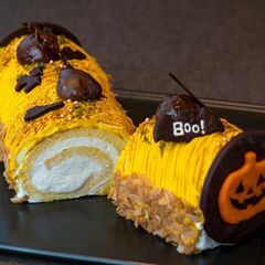  🎃かぼちゃクリームのハロウィンロールケーキ🎃の画像