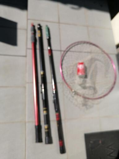 使わなく成った釣り用タモと玉の柄３本を譲ります