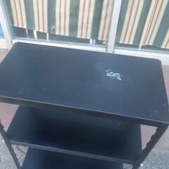 ■配達可■スチールラック 幅60.5　奥行30　高80　キャスター付き ブラックの画像