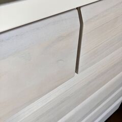 未使用訳あり 天然木桐材を使用したチェスト ホワイト 引出しスライドレール 桐タンス 洋服タンス 白 引き出し タンス 木製 衣類収納の画像