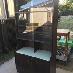 【お取引先決定】書棚　本棚　キャビネット　ガラス扉　ガラスキャビネット