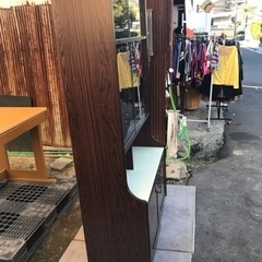 【お取引先決定】書棚　本棚　キャビネット　ガラス扉　ガラスキャビネットの画像