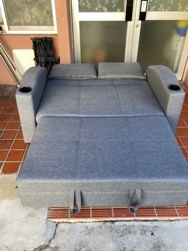 ソファベッド 二人掛け ソファ グレー ソファーベッド 1554