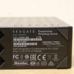 SEAGATE 3.5インチ HDD 外付けハードディスク 2TB USB3.2(Gen1)対応 TV録画対応 ブラック SGD-MY020UBKの画像