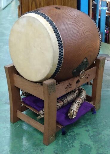 和太鼓 鳳凰印御太鼓 長胴太鼓 堀田新五郎 打楽器 打面33×33 本体高さ約42