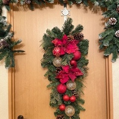 クリスマス飾りとクッションカバー(2枚)3点セット