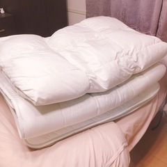 羽毛布団、敷布団（防ダニ、抗アレルギー）シングル