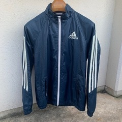 アディダス adidas シルバーラメライン ウィンドブレーカー...