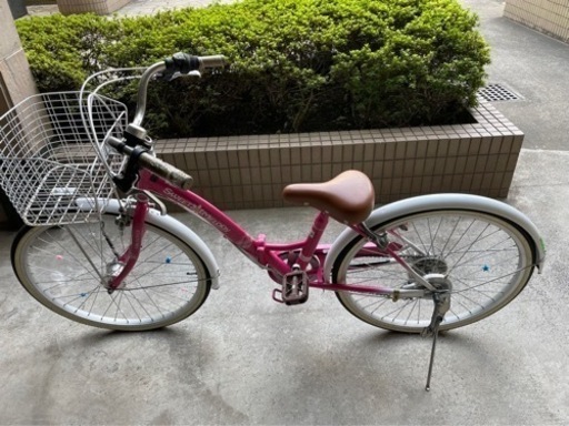 美品）自転車 24インチ 女の子 6段変速　折畳機能付き