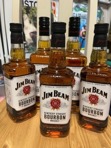 【新品未開封】2022年10月15日購入のJIMBEAM ウイスキーのお酒5本譲ります