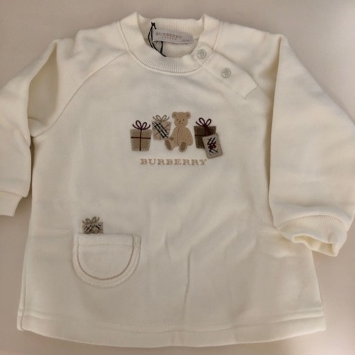 Burberry 赤ちゃん服　冬用トレーナー　白70size