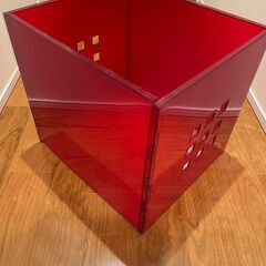 【あげます】IKEAの鮮やかなレッドの収納ケース