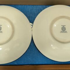 【中古品】ミントン　シャリマーカップ＆ソーサー　ボーンチャイナ　ブルー花柄　2客セットの画像