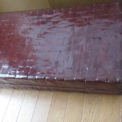竹行李　漆塗り　昭和初期の物